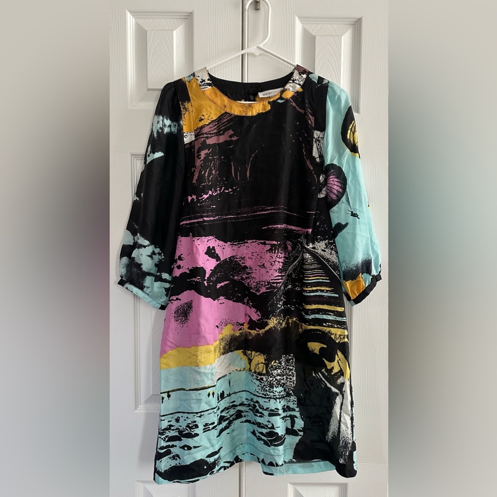 See by Chloe landscape dress size 6